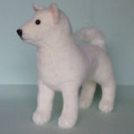 白い犬ぬいぐるみ